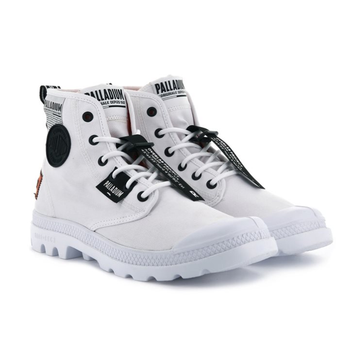 Pánské Boty Palladium Pampa Lite Overlab Bílé | CZ XZH-32R
